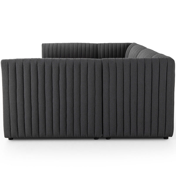 Home Fashion Augustine 154" U-Shaped Dining Banquette Boucle Charcoal By Four Hands