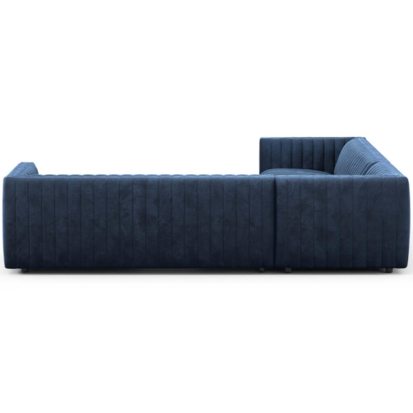 Home Fashion Augustine 3 Piece 105" Sectional Sapphire Navy By Four Hands