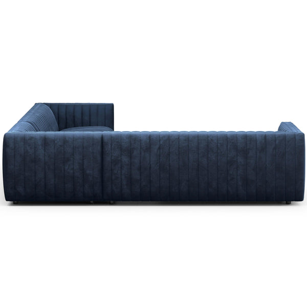 Home Fashion Augustine 3 Piece 105" Sectional Sapphire Navy By Four Hands