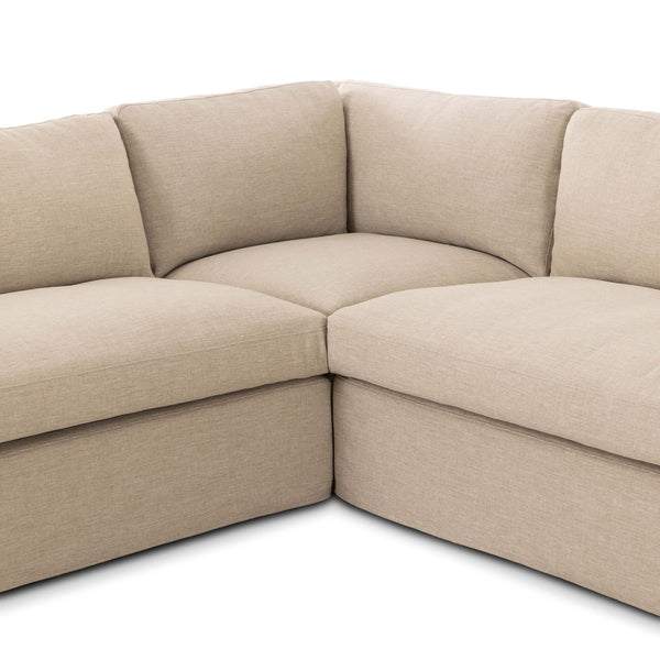 Home Fashion Aurelia Outdoor 3 Piece Sectional Alessi Buff By Amber Lewis X Four Hands