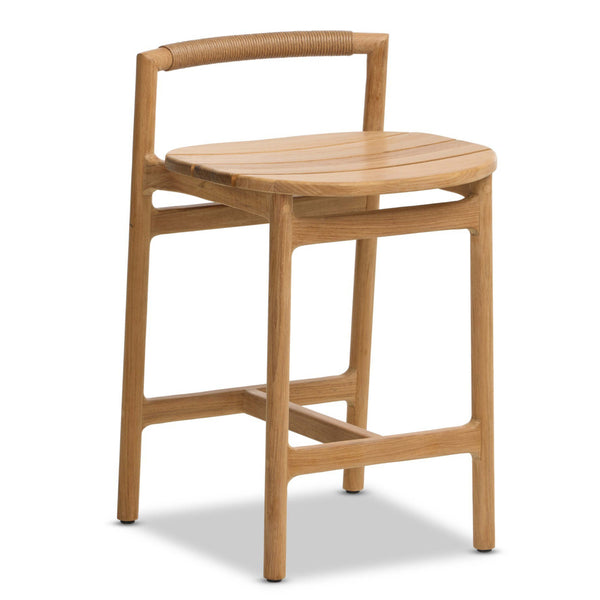 home fashion Baden Outdoor Bar & Counter Stool Textured Sand by Four Hands
