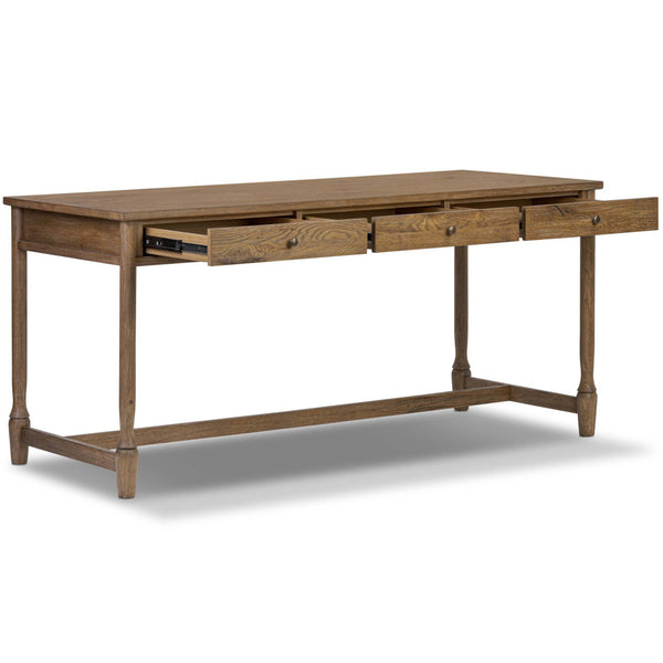 Home Fashion Bari Desk Weathered Oak By Amber Lewis X Four Hands