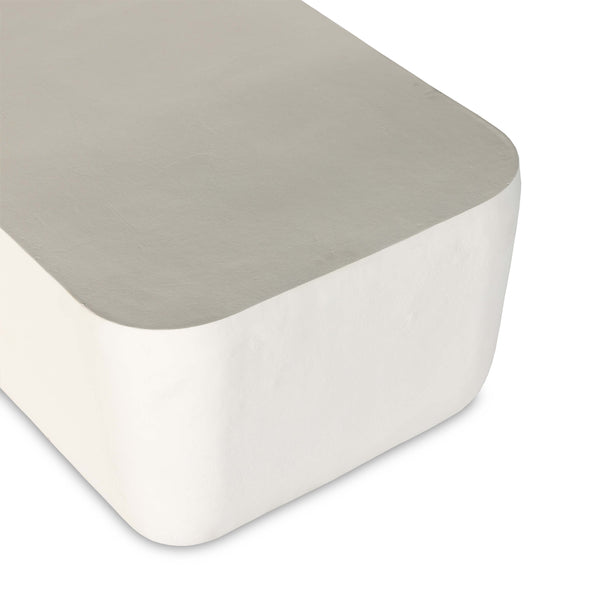 Home Fashion Basil Outdoor Rectangular Coffee Table Matte White By Four Hands