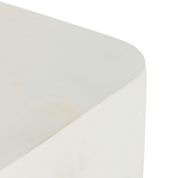 Home Fashion Basil Outdoor Square Drink Table Matte White By Four Hands