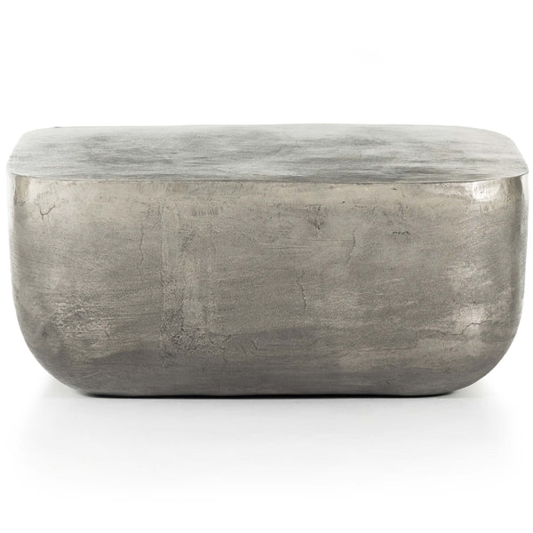 Home Fashion Basil Square Outdoor Coffee Table Raw Antique Nickel By Four Hands