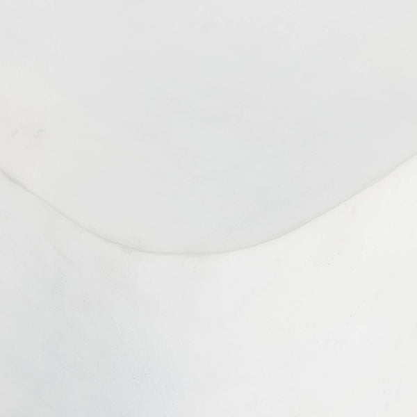 Home Fashion Basil Square Outdoor End Table Matte White By Four Hands