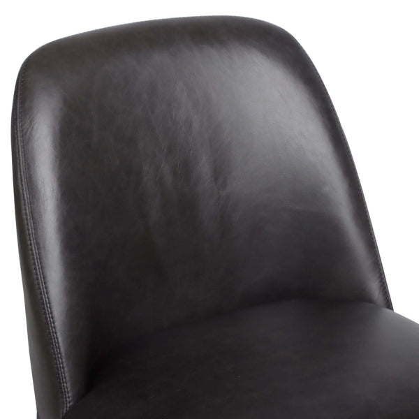 Home Fashion Bensen Leather Dining Chair Sonoma Black Set Of 2 By Four Hands