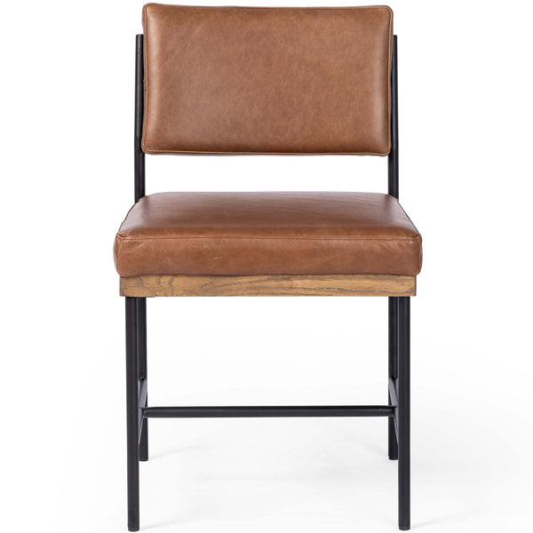 Home Fashion Benton Leather Dining Chair Sonoma Chestnut Set Of 2 By Four Hands