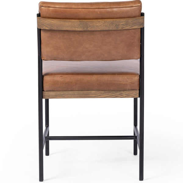 Home Fashion Benton Leather Dining Chair Sonoma Chestnut Set Of 2 By Four Hands
