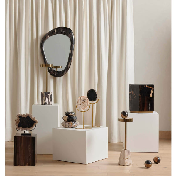 Home Fashion Bevin End Table Dark Petrified Wood By Four Hands