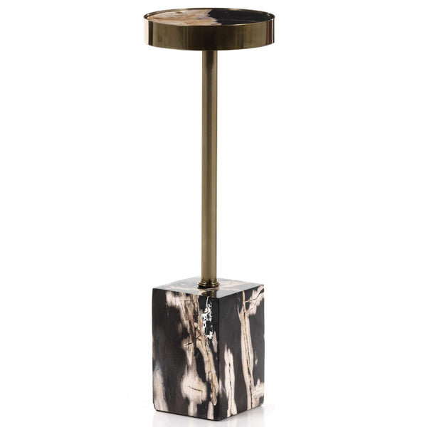 home fashion Bevin End Table Dark Petrified Wood by Four Hands