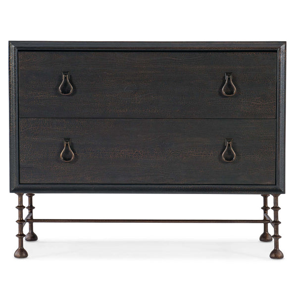 Home Fashion Big Sky 2 Drawer Bachelors Chest Charred Timber