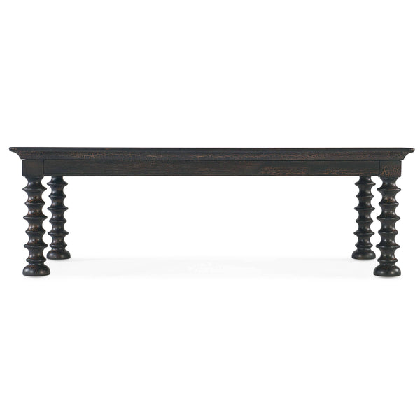 Home Fashion Big Sky Turned Leg Cocktail Table Charred Timber