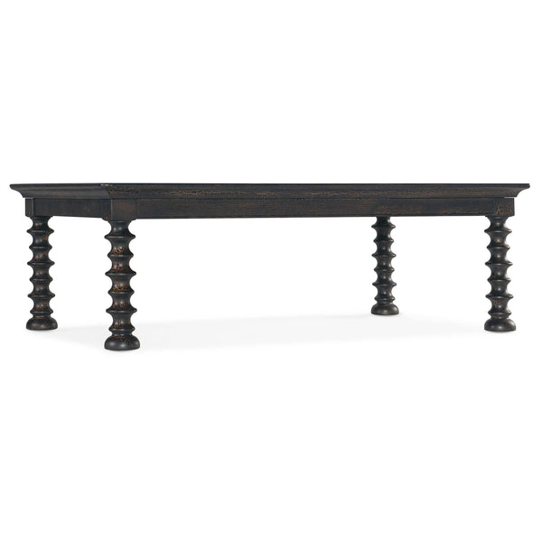 home fashion Big Sky Turned Leg Cocktail Table Charred Timber