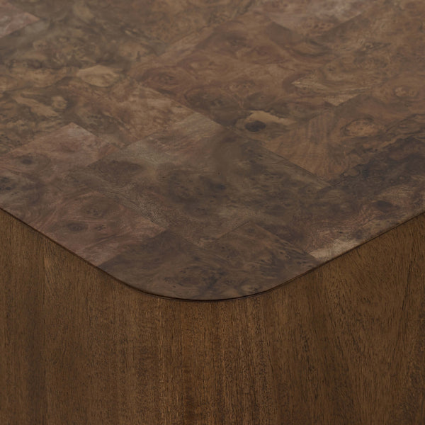 Home Fashion Blanco End Table Warm Umber Burl By Four Hands