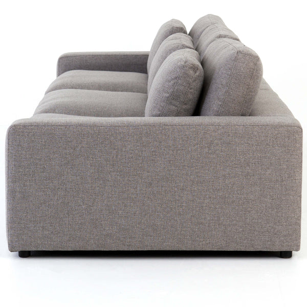 Home Fashion Bloor 3 Piece Sofa Chess Pewter By Four Hands