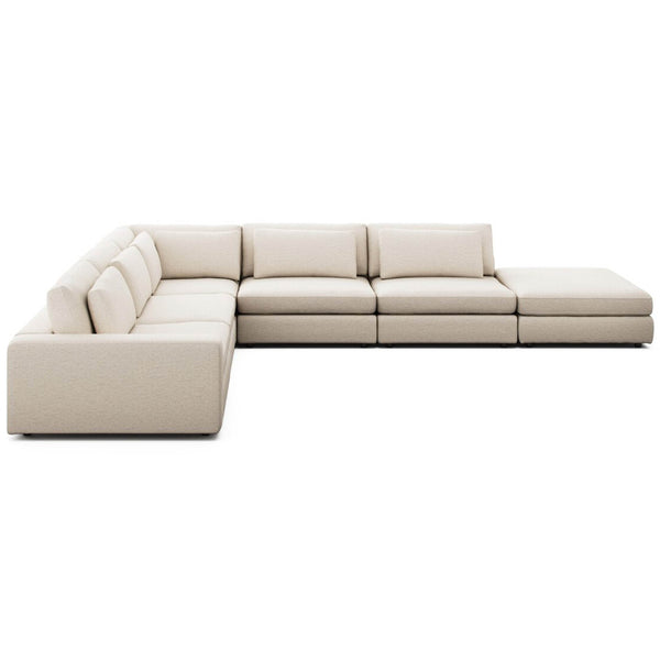 Home Fashion Bloor 5 Piece Sectional Nomad Snow By Four Hands
