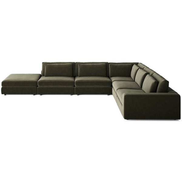 Home Fashion Bloor 5 Piece Sectional Surrey Olive By Four Hands