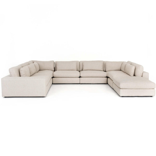 home fashion Bloor 7 Piece Sectional w/ Ottoman Essence Natural by Four Hands