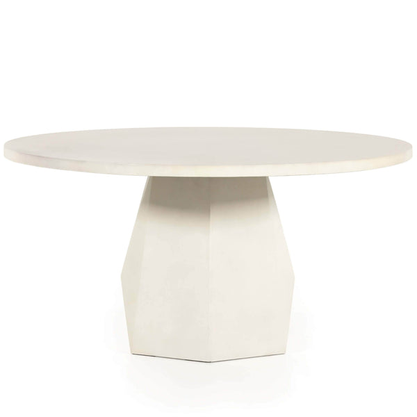home fashion Bowman Outdoor Dining Table White Concrete by Four Hands
