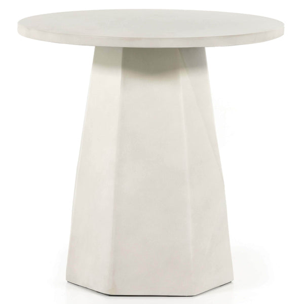 home fashion Bowman Outdoor End Table White Concrete by Four Hands