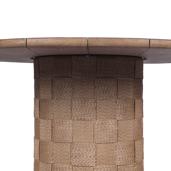 Home Fashion Brandt Outdoor 60" Round Dining Table Toasted Brown By Four Hands