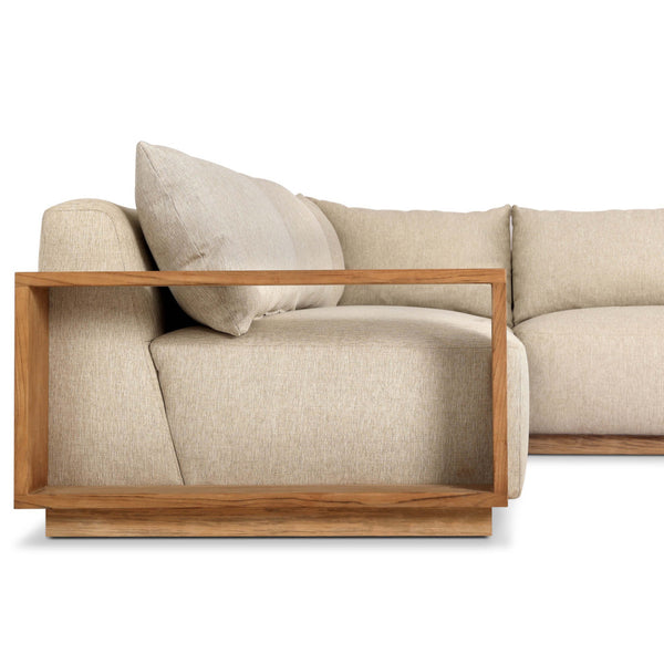 Home Fashion Branford Outdoor 3 Piece Sectional Ellor Beige By Four Hands