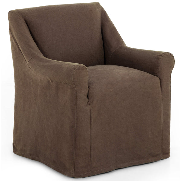 home fashion Bridges Slipcover Arm Chair Brussels Coffee by Four Hands