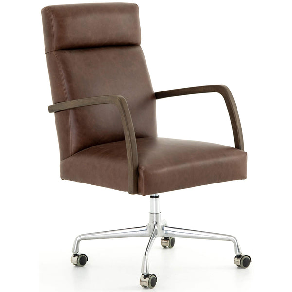 home fashion Bryson Leather Desk Chair Havana Brown by Four Hands