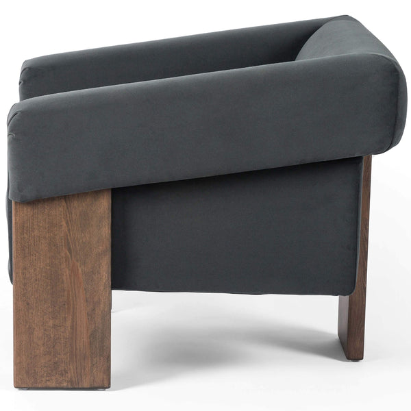 Home Fashion Cairo Chair Modern Velvet Smoke By Four Hands