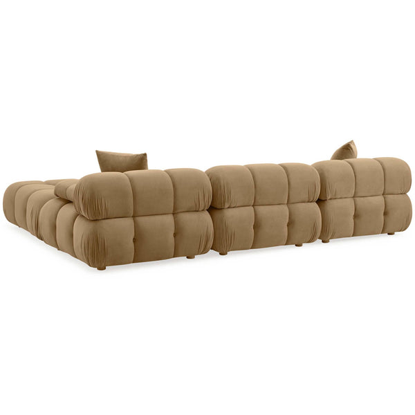 Home Fashion Calliope 4 Piece Modular Sectional Cafe Au Lait