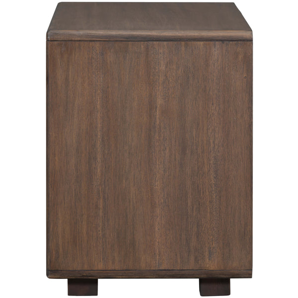 Home Fashion Cameron 3 Drawer Nightstand Modern Mocha