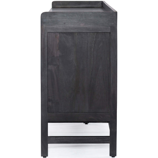 Home Fashion Caprice 72" Sideboard Black Wash W/Natural Cane By Four Hands