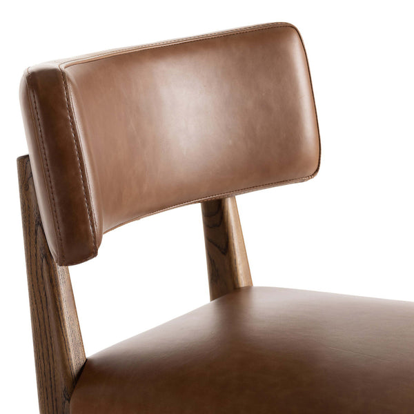 Home Fashion Cardell Leather Swivel Bar Stool Sonoma Chestnut By Four Hands