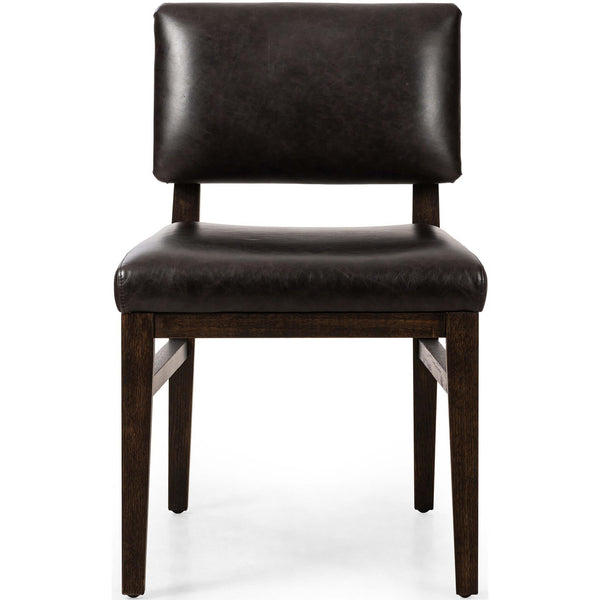 Home Fashion Carlo Leather Dining Chair Sonoma Black Set Of 2 By Four Hands