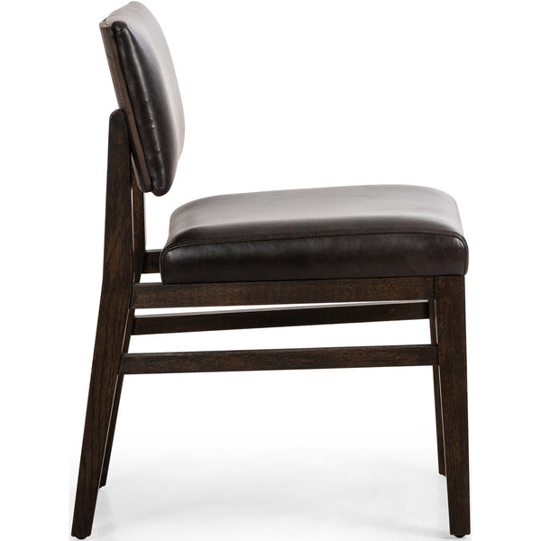 Home Fashion Carlo Leather Dining Chair Sonoma Black Set Of 2 By Four Hands