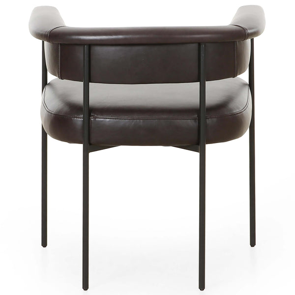 Home Fashion Carrie Leather Dining Chair Sonoma Black Set Of 2 By Four Hands