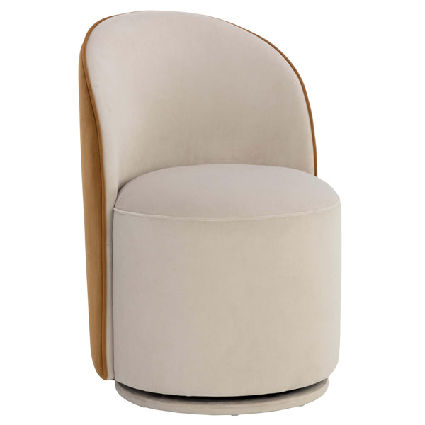 home fashion Cavoli Swivel Dining Chair Meg Taupe/Meg Gold Set of 2