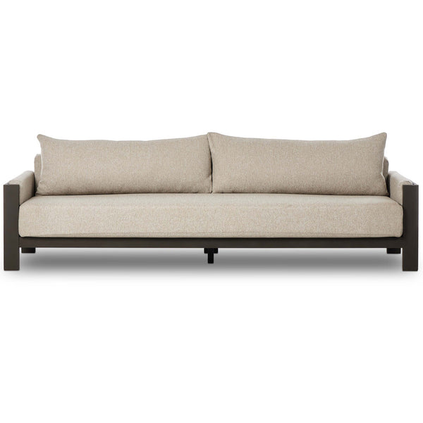 home fashion Chapman Outdoor Metal Sofa Concha Fog by Four Hands