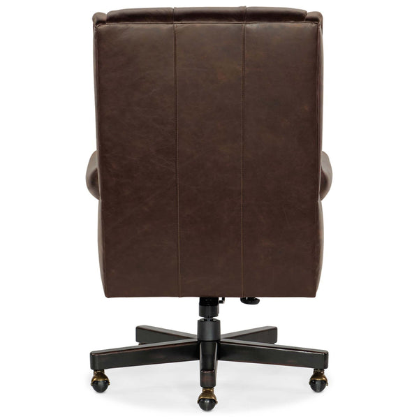 Home Fashion Charleston Leather Executive Swivel Tilt Chair Old Saddle Cocoa