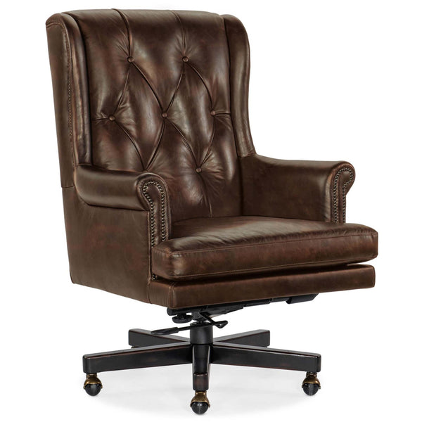 home fashion Charleston Leather Executive Swivel Tilt Chair Old Saddle Cocoa