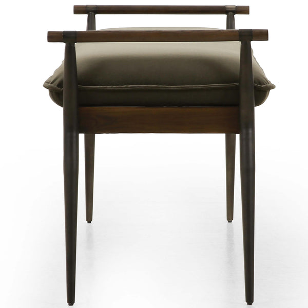 Home Fashion Charlotte Bench Modern Velvet Loden By Four Hands