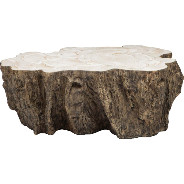 home fashion Chloe Fossilized Clam Lava Coffee Table