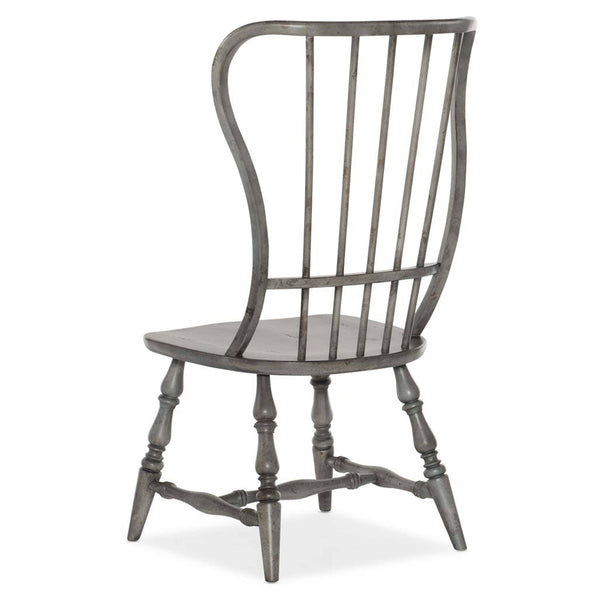 Home Fashion Ciao Bella Spindle Back Side Chair Speckled Gray Set Of 2