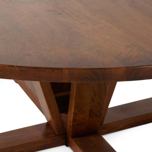 Home Fashion Cobain 72" Round Dining Table Reclaimed Mango By Four Hands