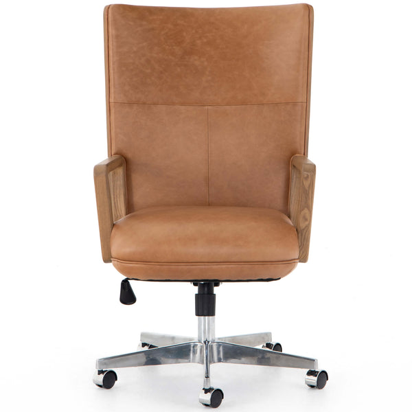 Home Fashion Cohen Leather Desk Chair Sonoma Butterscotch By Four Hands