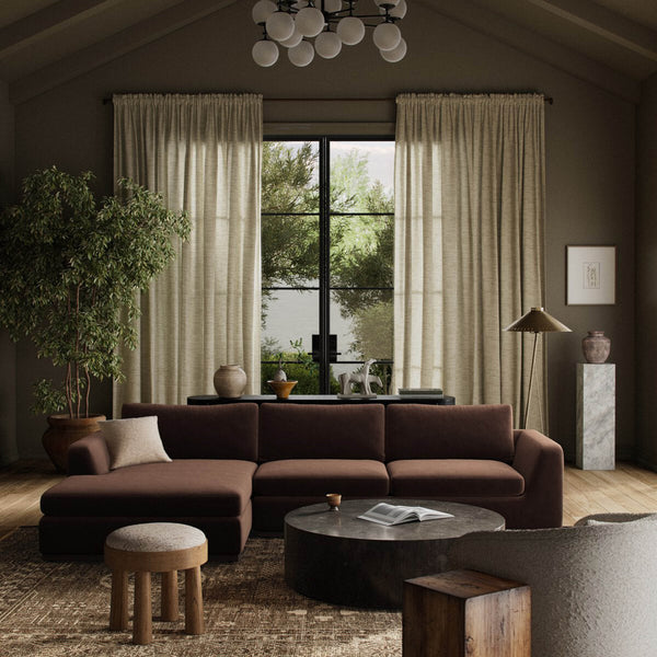 Home Fashion Colt 2 Piece Sectional Surrey Cocoa By Four Hands