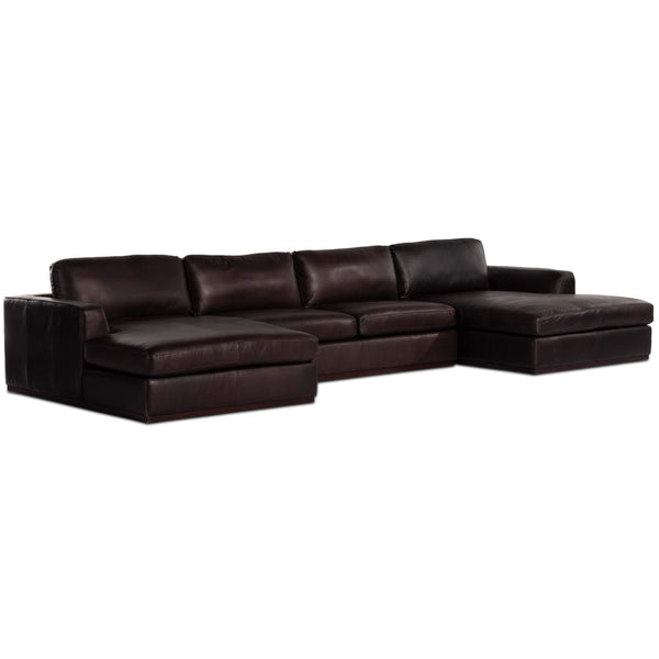home fashion Colt 3 Piece Leather U Sectional Heirloom Cigar by Four Hands home fashion Colt 3 Piece Leather U Sectional Heirloom Cigar by Four Hands