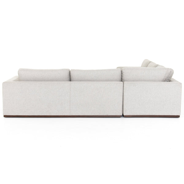 Home Fashion Colt 3-Piece Sectional W/ Ottoman Aldred Silver By Four Hands