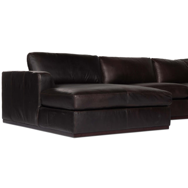 Home Fashion Colt 4 Piece Leather Sectional Heirloom Cigar By Four Hands